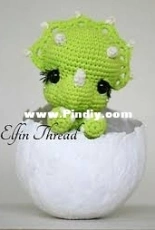Elfin Thread - Lorena da Silva - Tronco the Chibi Triceratops