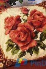 Vervaco 1200-614 Floral Cushion-XSD