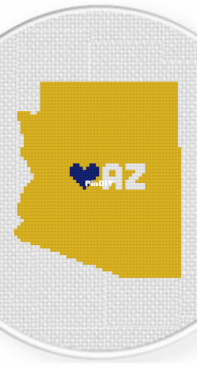 Daily Cross Stitch - Heart Arizona