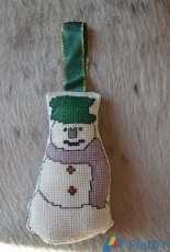 bonhomme de neige brodé pour décoration