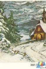 Wiehler Gobelin 3001-7 Waldkirchlein im Schnee