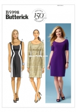 Butterick B5998 Womens dresses set sewing pattern (sizes US 8-16).