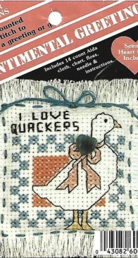Banar Designs - Scentimental Greetings SG-65 - I Love Quackers