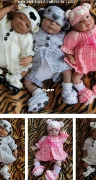 Cherished Baby Knits  CBK35  3 Beary Gorjus Girls