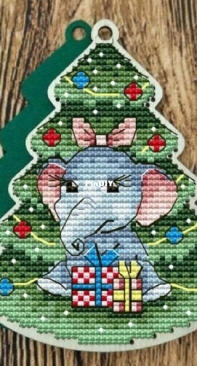 Elephant Christmas Tree Ornament by Anna Alexandrova