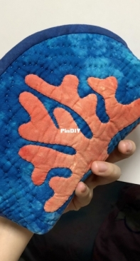 hawaiian quilt- coral bag