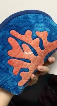 hawaiian quilt- coral bag
