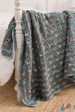 Red Heart-  LW5278--Out-of-the-Box Throw by Lisa Gentry-- Free