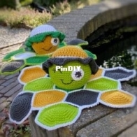 Gek op Haken - Pixel 2 Mix - Homemade Crafts - Marja Hermes - Toby the Turtle (Reversible) cuddle blanket - Toby Het Schildpadje (Omkeerbaar) knuffeldoekje - Dutch