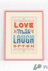 Stitchrovia CSR 00082 - Love Much, Laugh Often by Emma Congdon