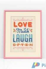 Stitchrovia CSR 00082 - Love Much, Laugh Often by Emma Congdon
