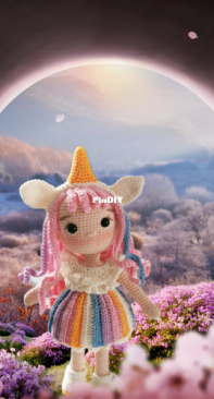 Green frog crochet - Sofia - mini