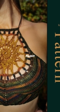 Sunrise Mandala Cropped Top - KateCrochetCouture - English