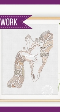 Peppermint purple - Giraffe Love Blackwork  - English