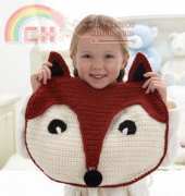 Yarnspirations - Bernat Design Studio - Foxy PJ Pillow - Free