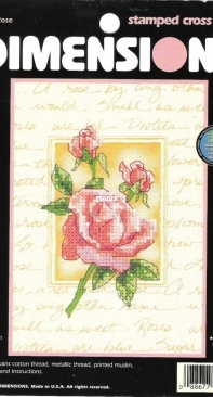 Dimensions 6828 - Sweet Rose - Stamped cross stitch