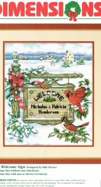 Dimensions - 8524 Holiday Welcome Sign XSD