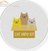 Daily Cross Stitch - Cat Lady Kit