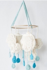 Yarnspirations- Bernat Design Studio - Cloudy day crochet mobile - Free