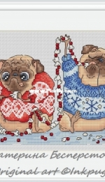Pugs Series - Tasty Garland by Katerina Besperstova