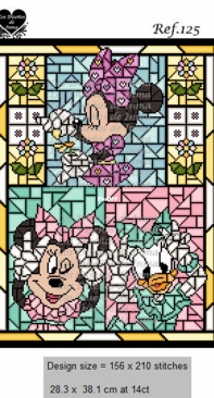 Los Disenos de Inma 125 - Minnie and Daisy Stainted Glass