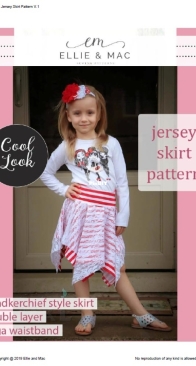 Ellie and Mac - Jersey Skirt - Sizes 6/12 Months - 12 Years