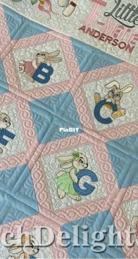 Stitch Delight - SDS1559 Hopper Quilt Set - PES and DST Format - Machine Embroidery Files