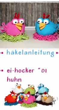 Pattern by Steph - Stephanie Risthaus - Egg Cozy Chicken  - Ei-Hocker Huhn - German
