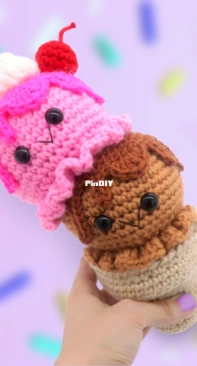 Stringy Ding Ding - Olive - Ice Cream Amigurumi - Free