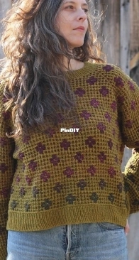 Pressed Flowers Pullover by Amy Christoffers - Savory Knitting