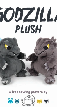 Sew Desu Ne? - Choly Knight - Godzilla Plush - Free