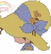 DMC_BL992C-61 _ Sarah Kay_ Straw hat with Yellow Flowers