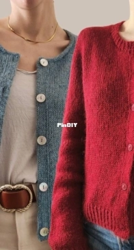 Cognac Cardigan by Marine Collery - Atelier Castin