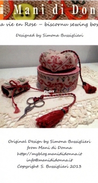 Mani di Donna -La Vie En Rose - Biscorrnu Sewing Box by Simona Bussiglieri