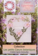 Savoir Faire Vailly 70027 - Coeur Eglantines by Agnes Granouillac
