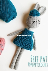 Poppy Crochet Design - Zsuzsanna Blaho - Blue  Bunny Girl - Free