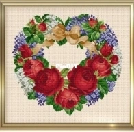 Ellen Maurer STroh - EMS088 - Roses And Lilacs Heart