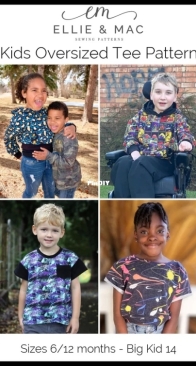 Ellie and Mac - Oversized Tee - Sizes 6/12 Months - 14 Years