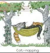 Heritage Stitchcraft - Cats Rule CRCN888 Cat Napping by Peter Underhill XSD