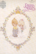 Gloria & Pat - Precious Moments - Bride and Groom in Border from PM-9 Wedding Book