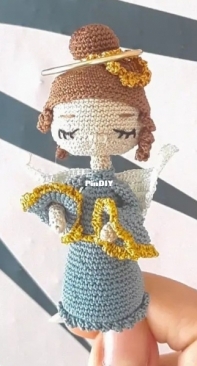 Hookartamigurumi - Hook Art Amigurumi - Ege Yesilova - Blue Angel Miniature - Free