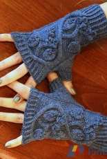 The Sexy Knitter-Huckleberry Mitts by Sarah Wilson-