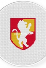 Daily Cross Stitch - Wizard House Crest 1 (Gryffindor)