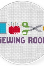 Daily Cross Stitch - Sewing Room
