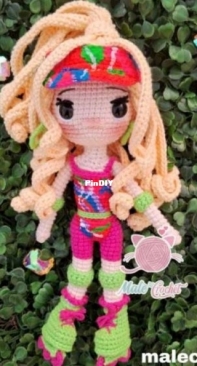 Male Crochet - Barbie Patinadora - Spanish
