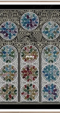 Goth Stained Glass Temperature Stitch