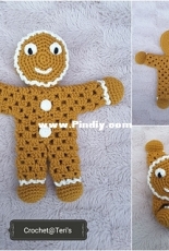 Crochet at Teris - Teri Hamilton - Gingerbread Man Lovey - Free
