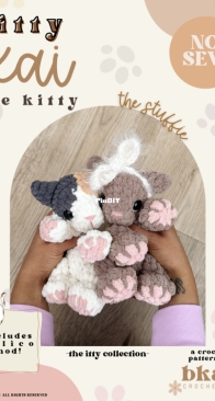 Bkay Crochet co - Brandi Martin - Itty Kai the Kitty Stuffie
