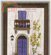 Jeanette Crews Designs - Blue Door with Gas Lamp from Details 184