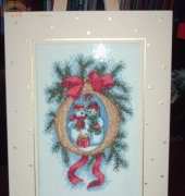 snowman in christmas bauble from dimensions